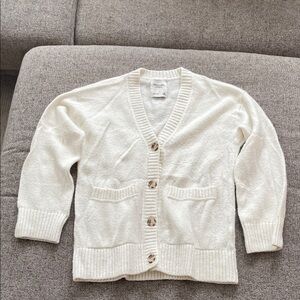 Abercrombie & Fitch Cream Button-Up Cardigan